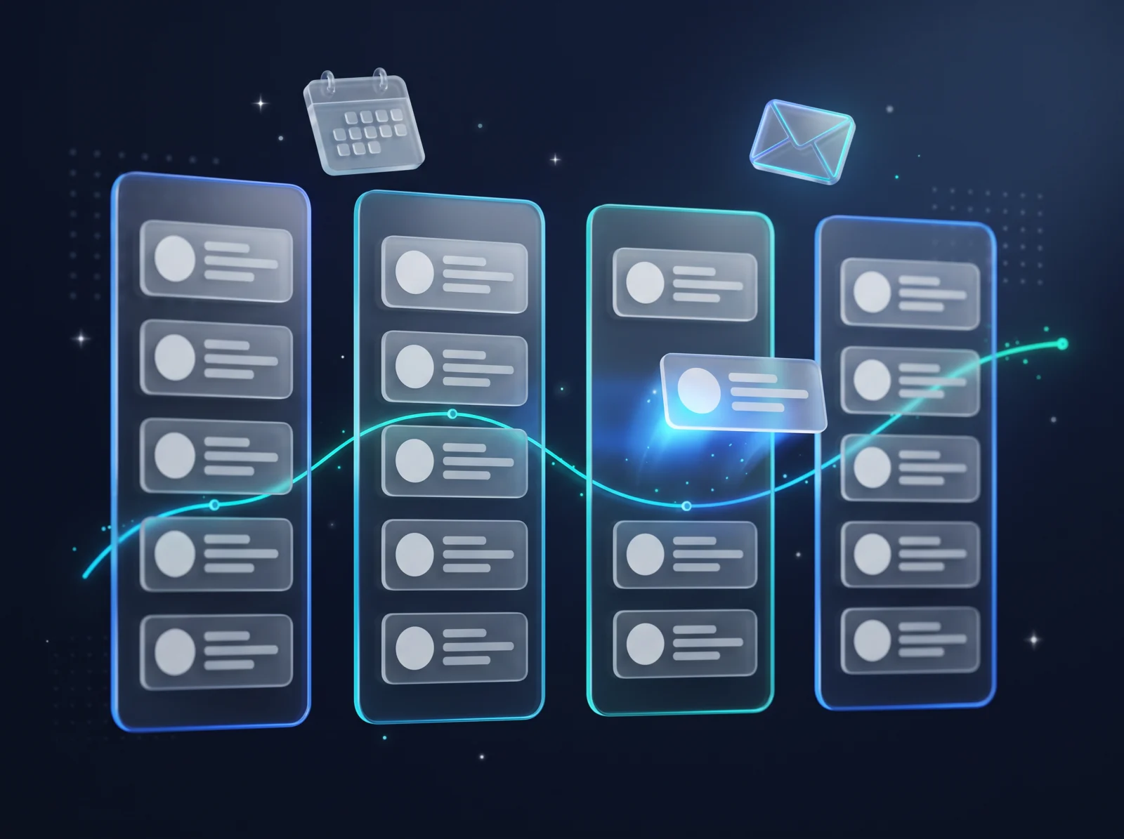 GoHighLevel CRM concept visual
